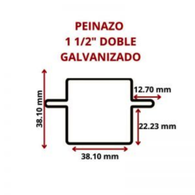 PEINAZO 1 1/2 DOBLE 38.2 MM ZP015 GALV